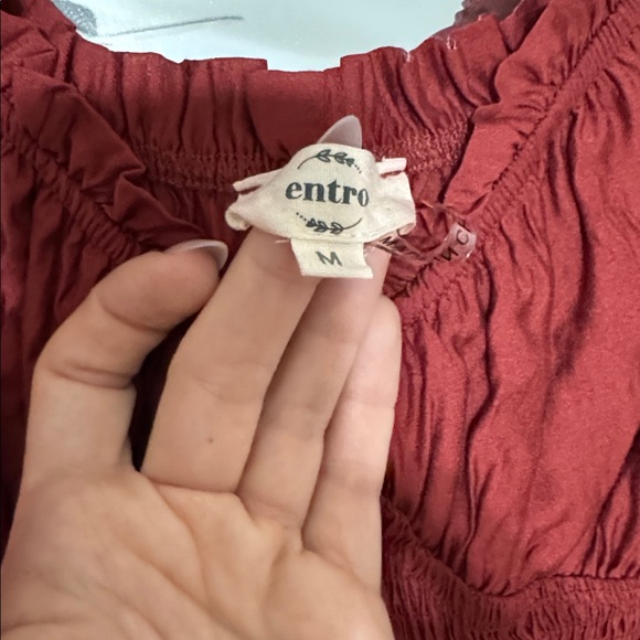 Entro Red Ruffled Dress - Picture 3 of 4